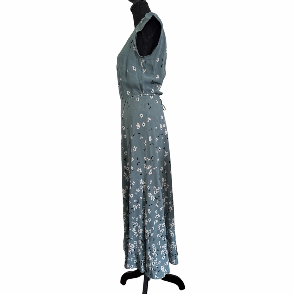 Reformation Mollie Teal Floral Dress - Picture 3 of 7